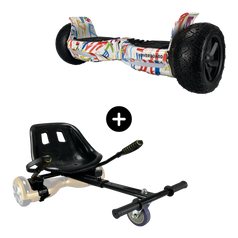 Off Road Hoverboard 8,5 inch Graffiti Wit actie