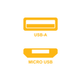 USB-A en Micro USB connector